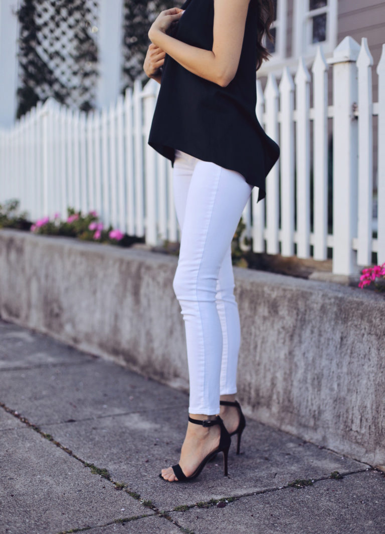 white jeans with black flames