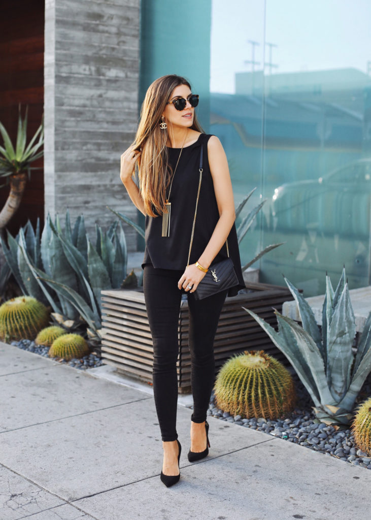 outfit black gold